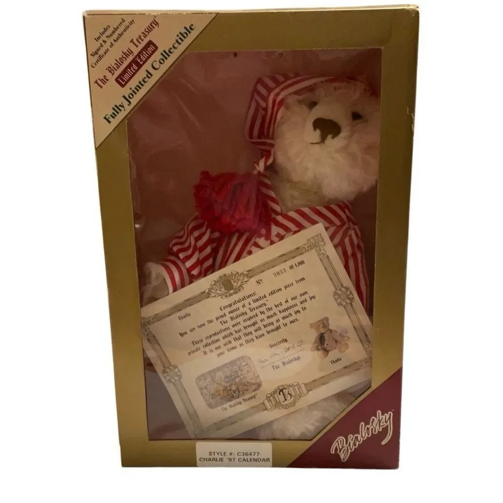 Bialosky Limited Edition Collectable “Charlie” Bedtime Bear. 1997 Vintage